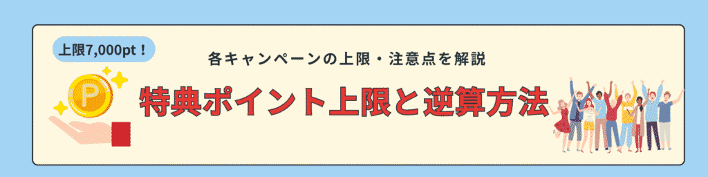 ポイント上限と逆算方法