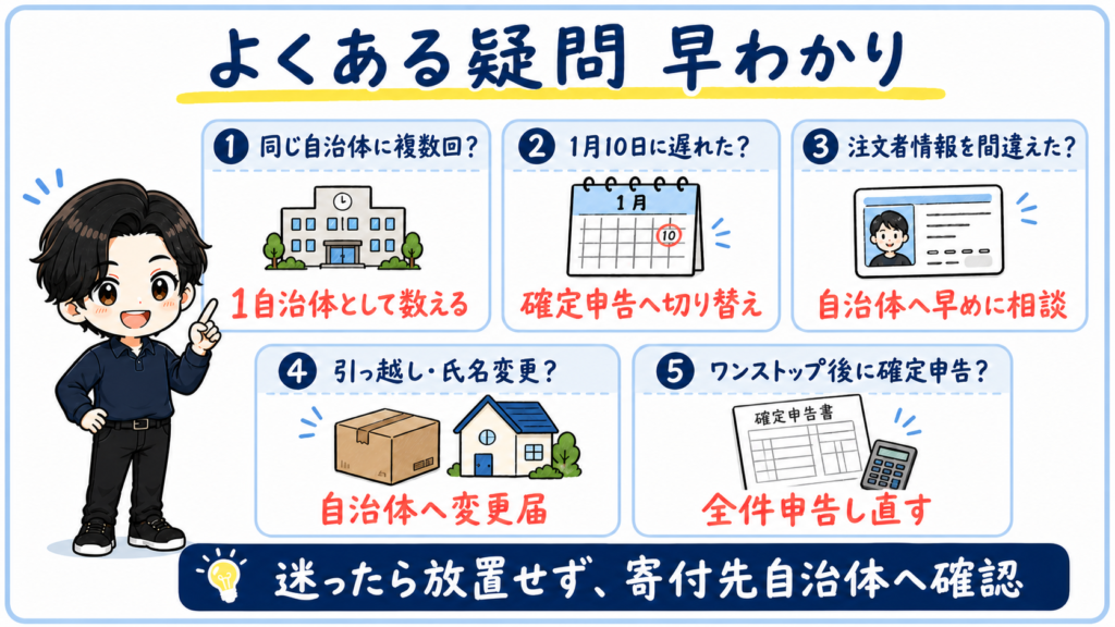 楽天ふるさと納税の自治体数、申請期限、注文者情報、住所変更、確定申告に関するよくある疑問